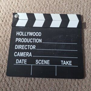 Movie clap board prop decor